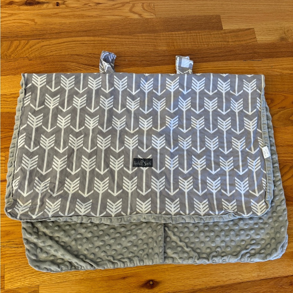 Minky Grey Arrow Pattern Carseat Canopy Cover